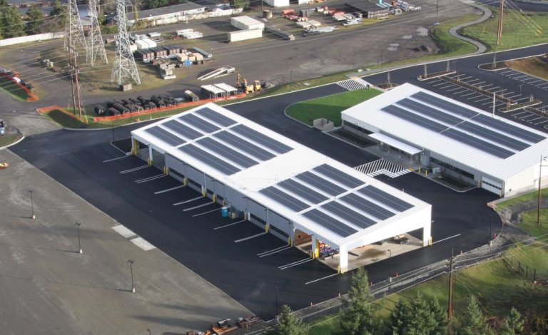 Commercial solar installation