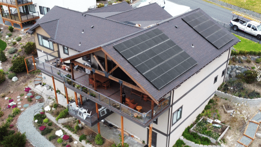 Silfab Solar NTC technology panel residential installation. 